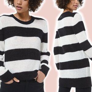 MICHAEL Michael Kors Striped Alpaca Wool-Blend Sweater Sz Medium
